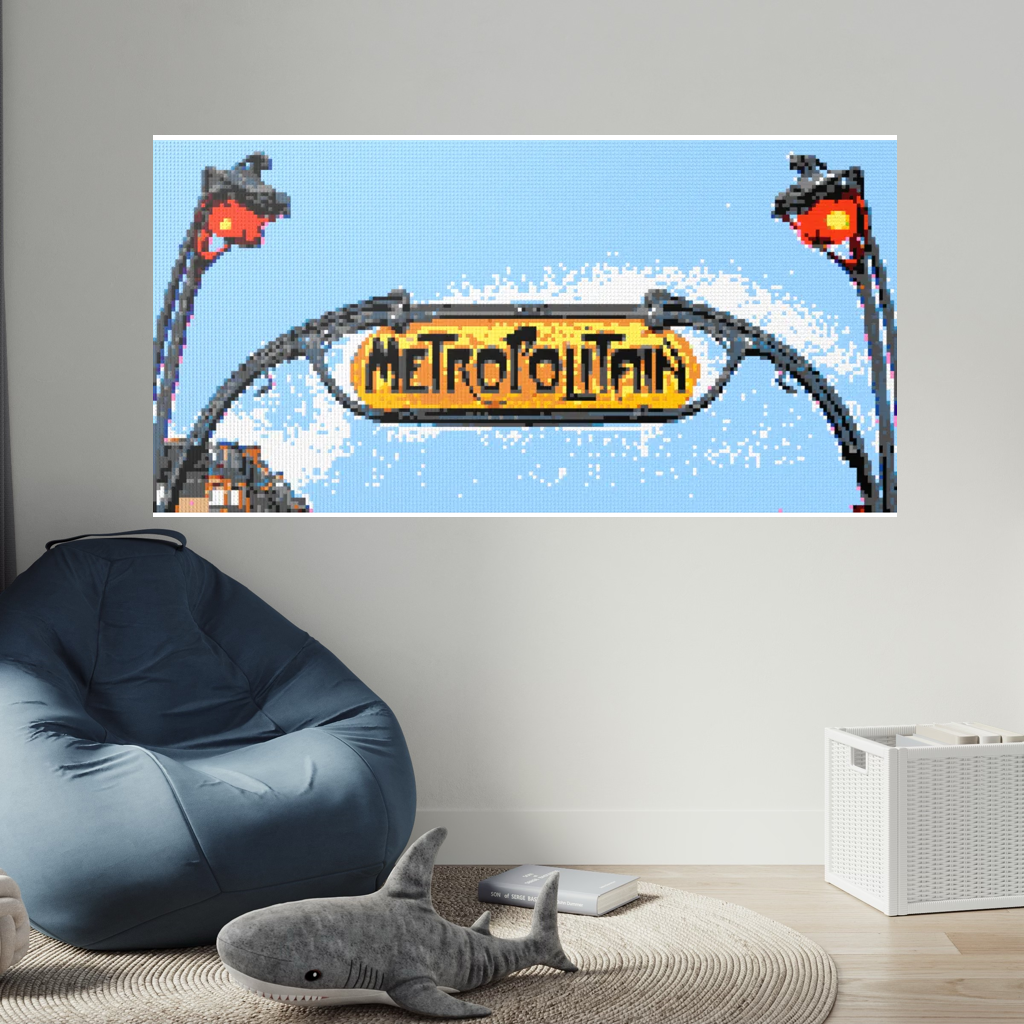 Metropolitain Train Station Sign in Paris