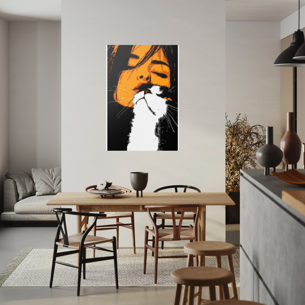 I love you kitty mosaic