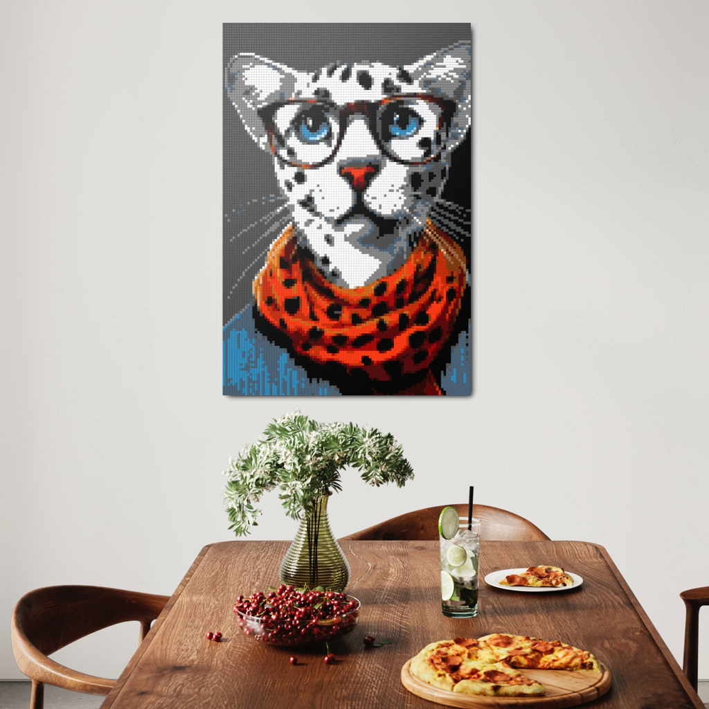 Hipster cat Buddy mosaic