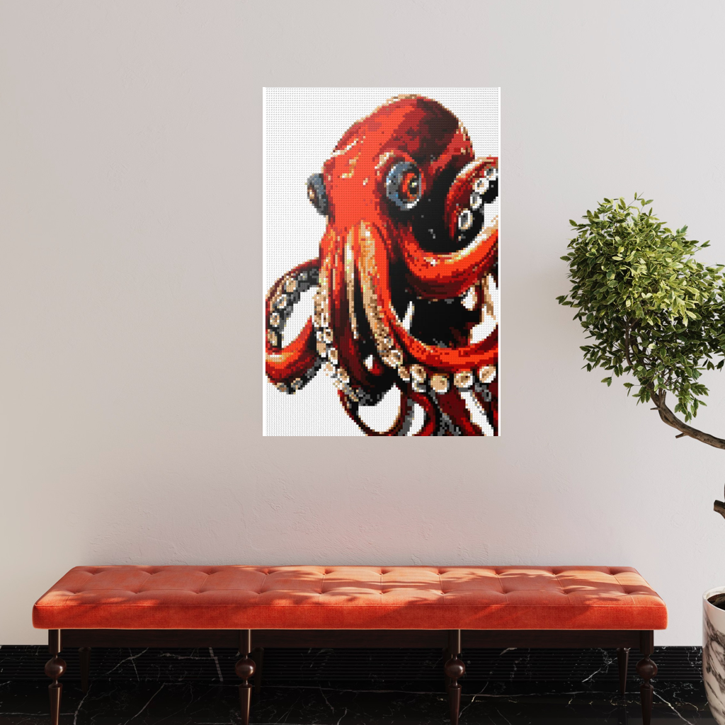 Red Octopus mosaic