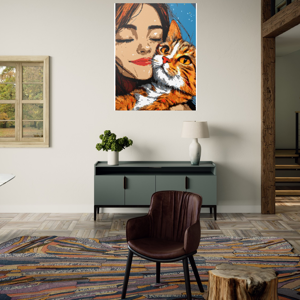 Cat's love mosaic