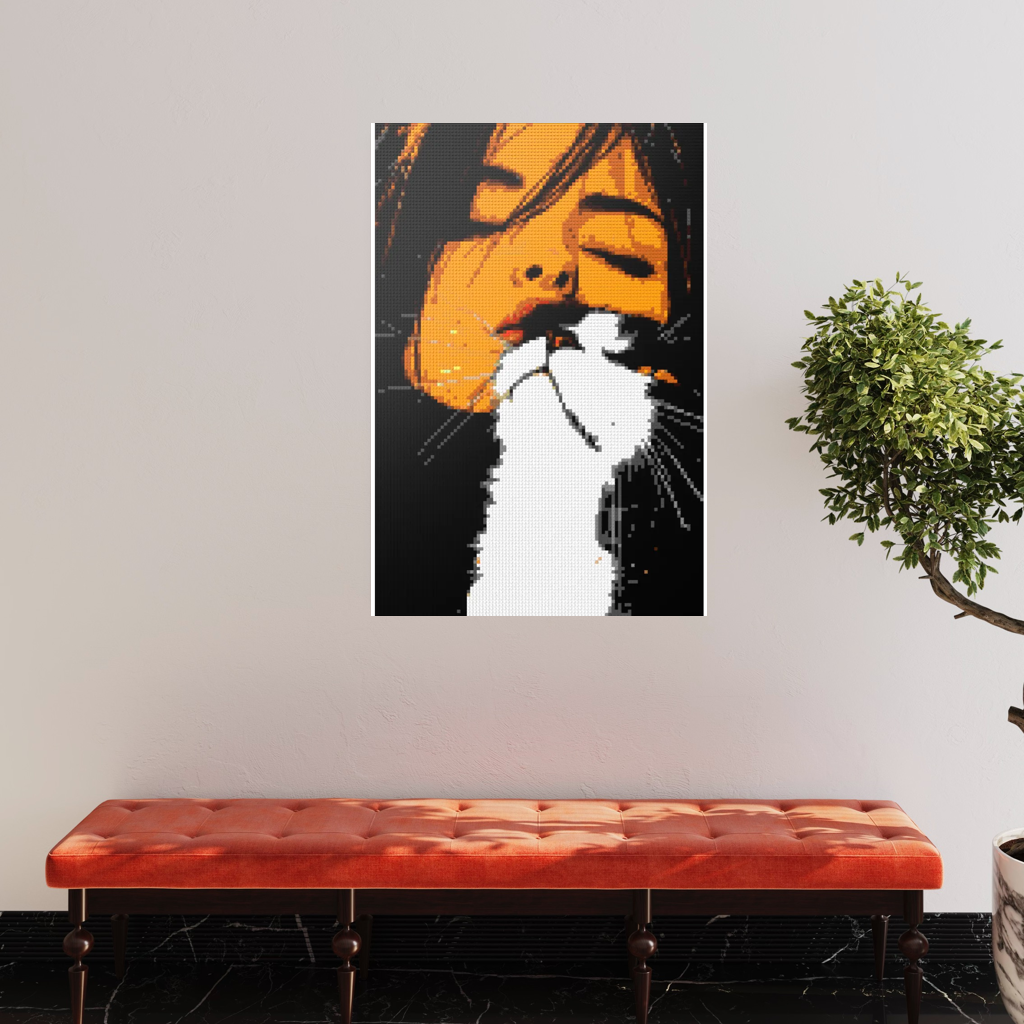 I love you kitty mosaic