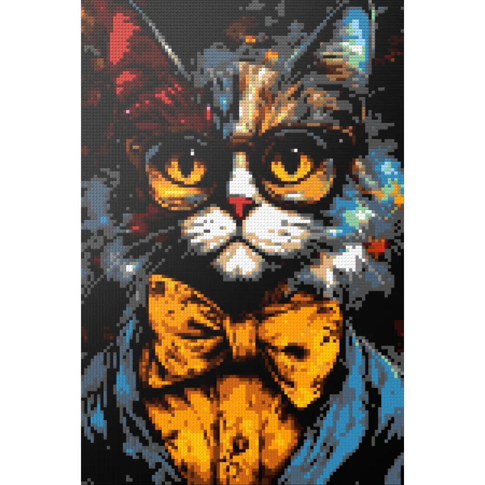 Hipster cat Bob mosaic