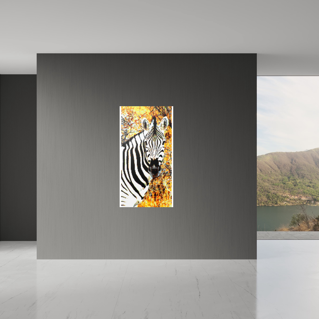 Side Portrait of an African Zebra