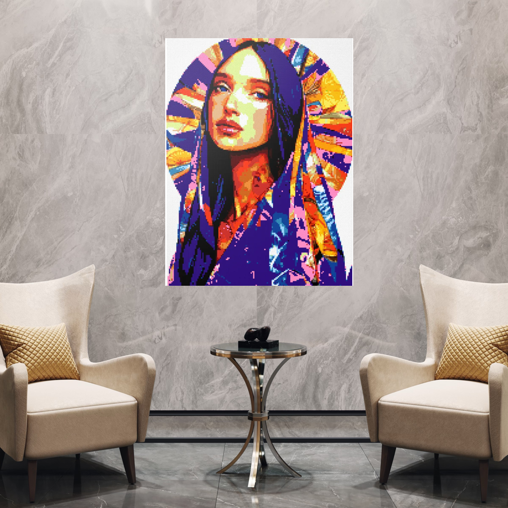 Beautiful woman mosaic