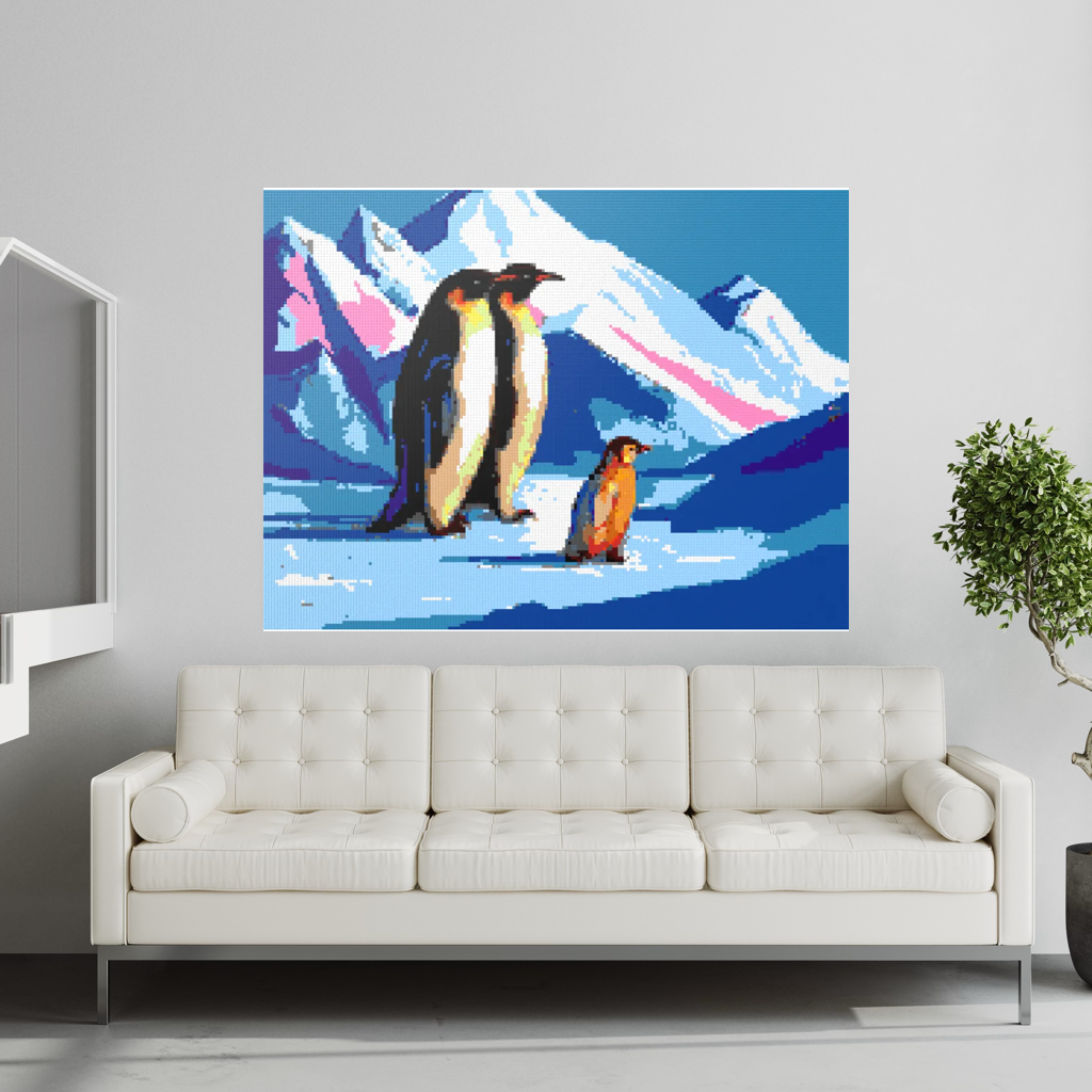 Happy Penguin Family