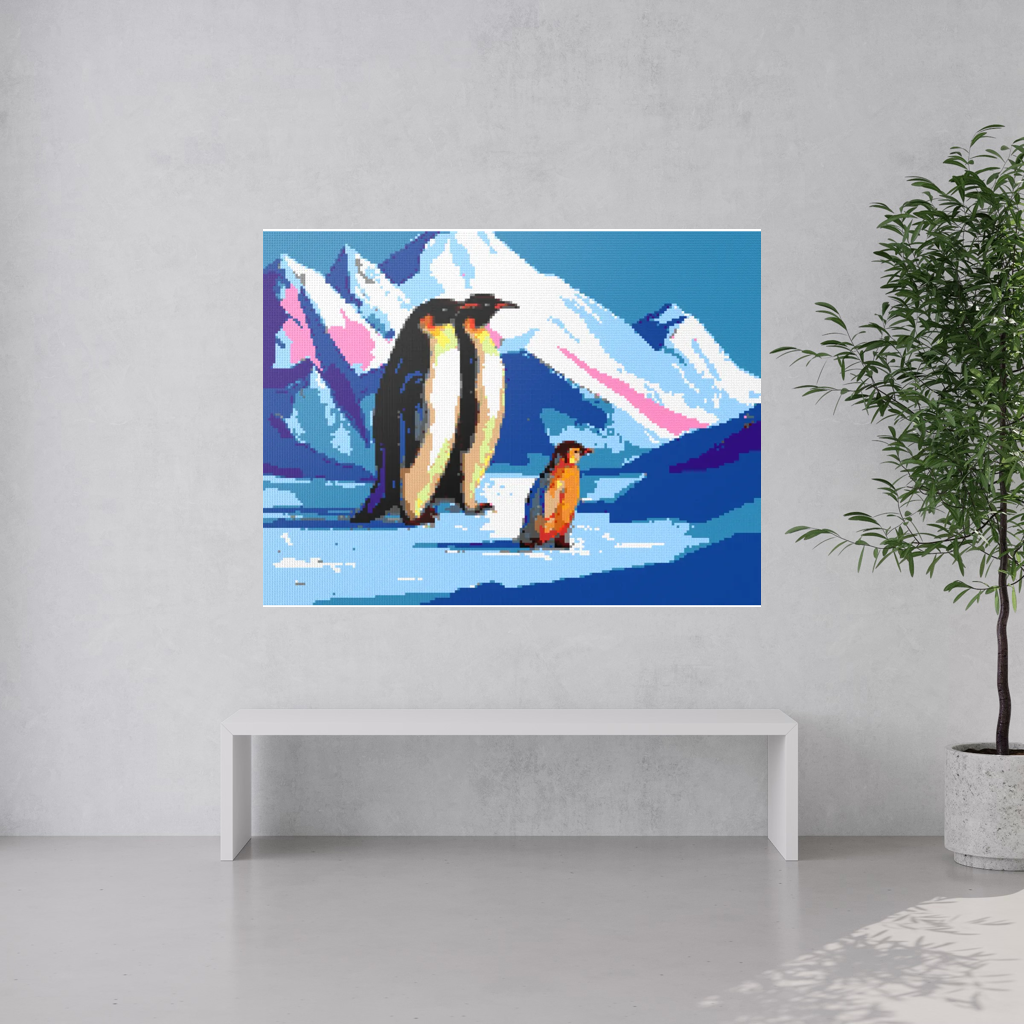 Happy Penguin Family