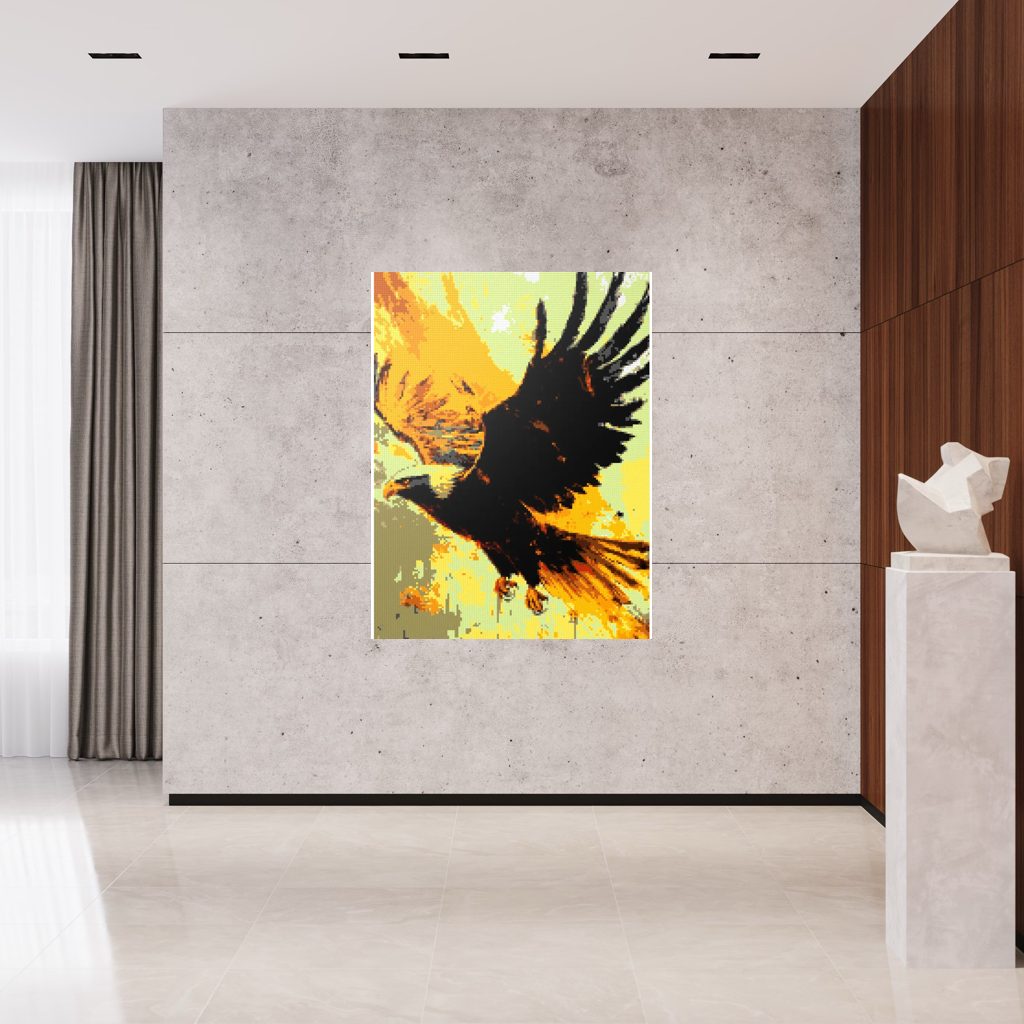 Eagle bird animal mosaic