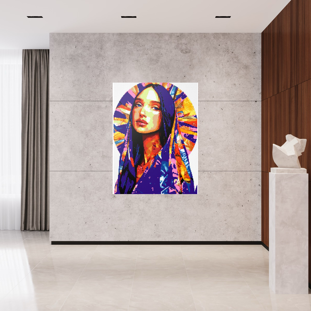 Beautiful woman mosaic