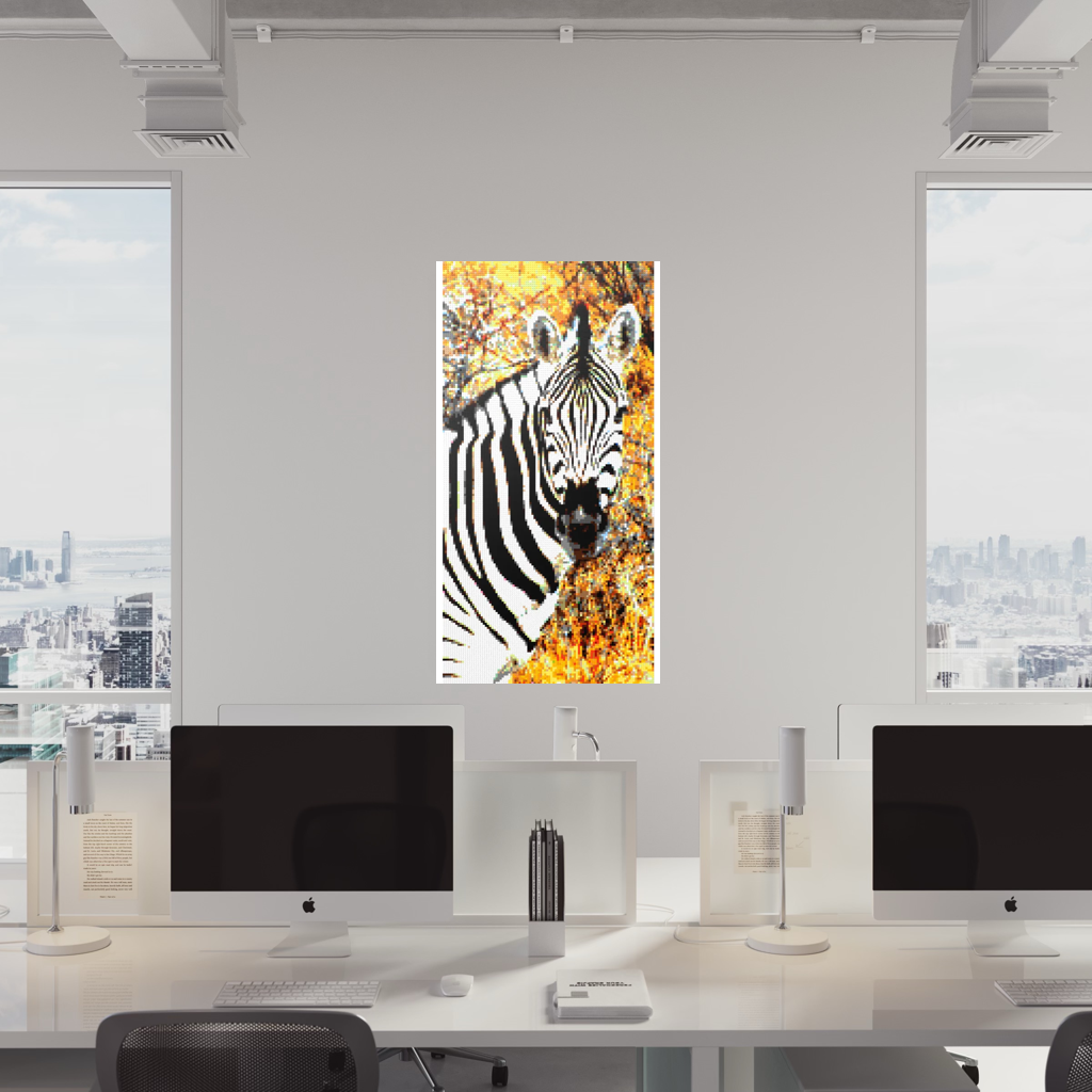 Side Portrait of an African Zebra
