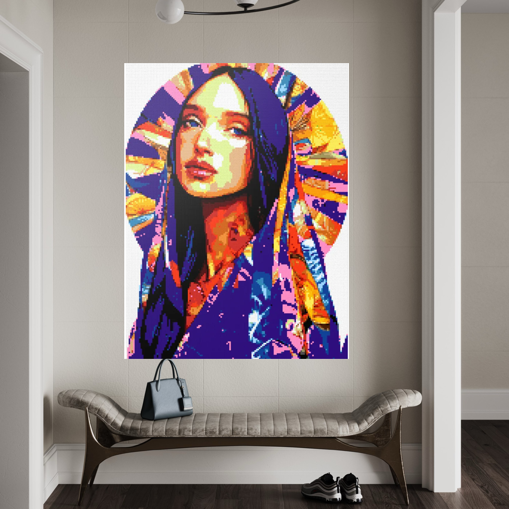 Beautiful woman mosaic