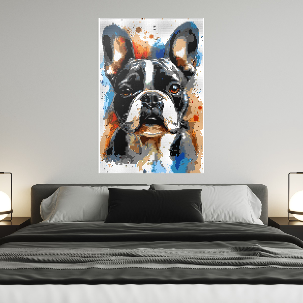French bulldogs mosaic