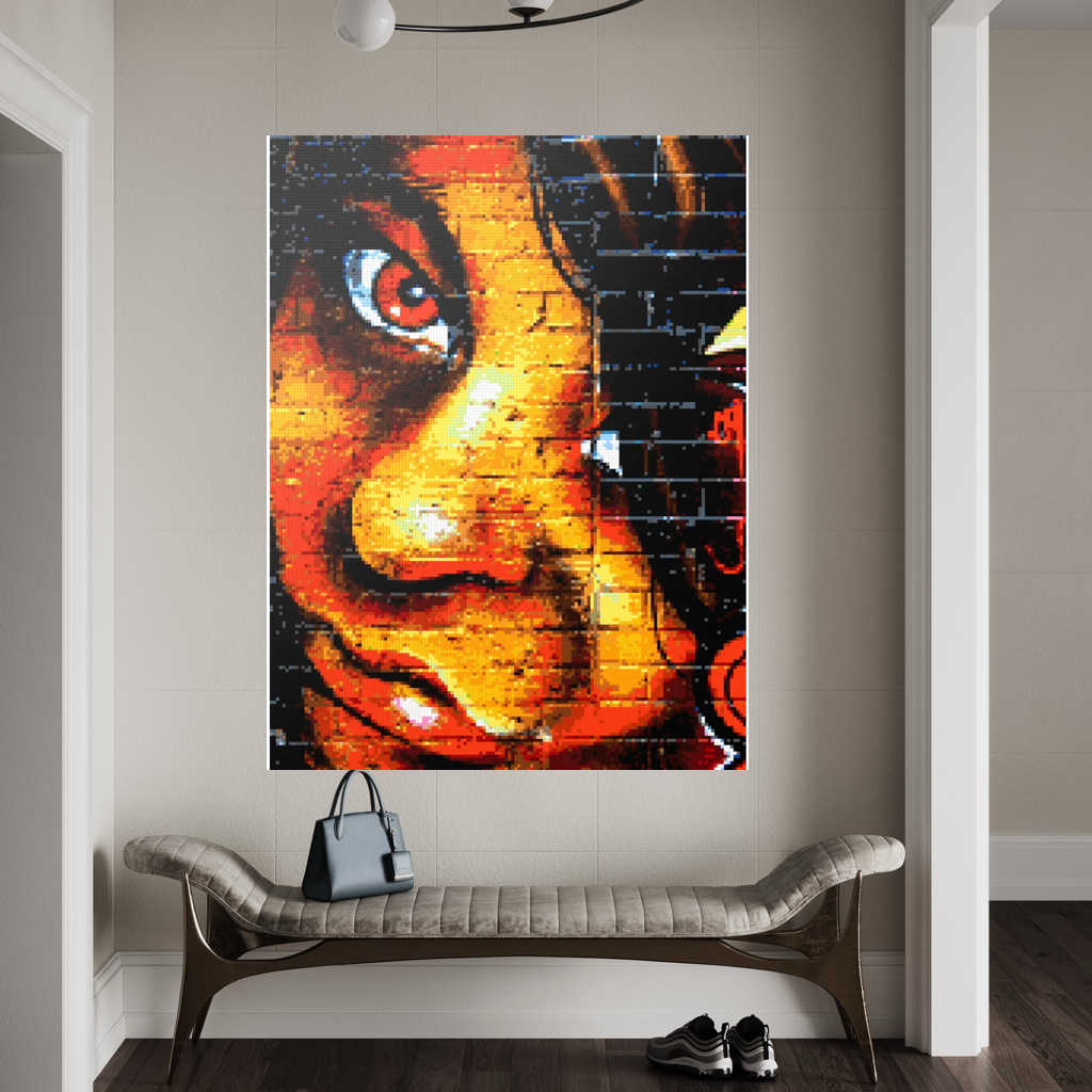 Street Art Spray Paint Face