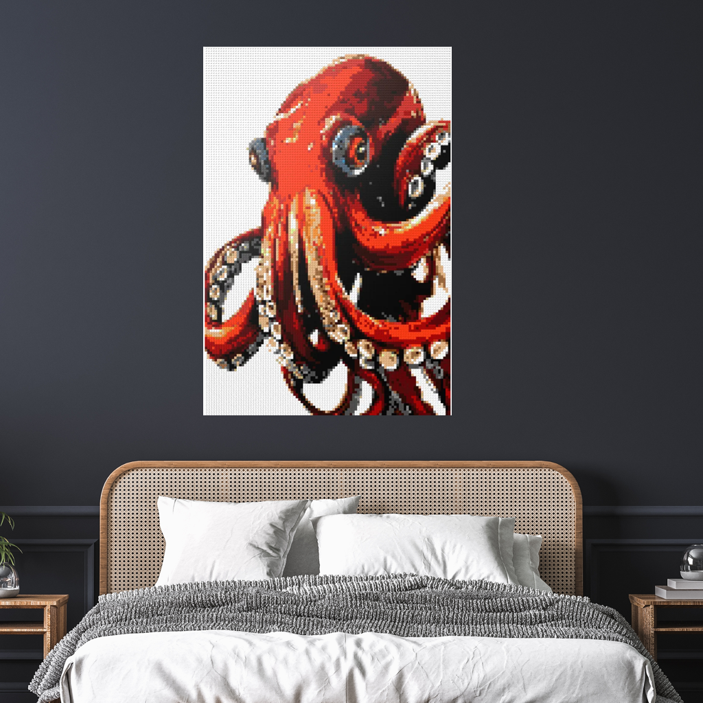 Red Octopus mosaic