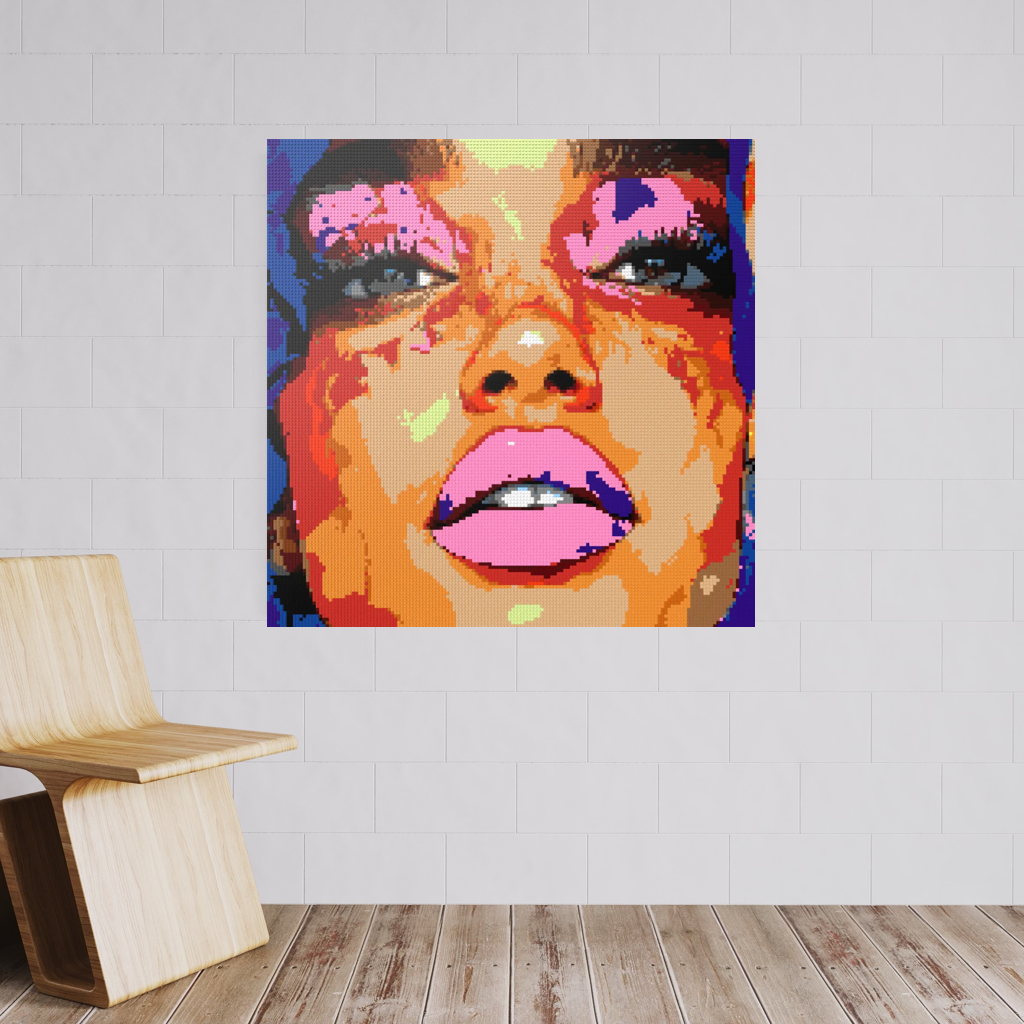 Pink lips mosaic