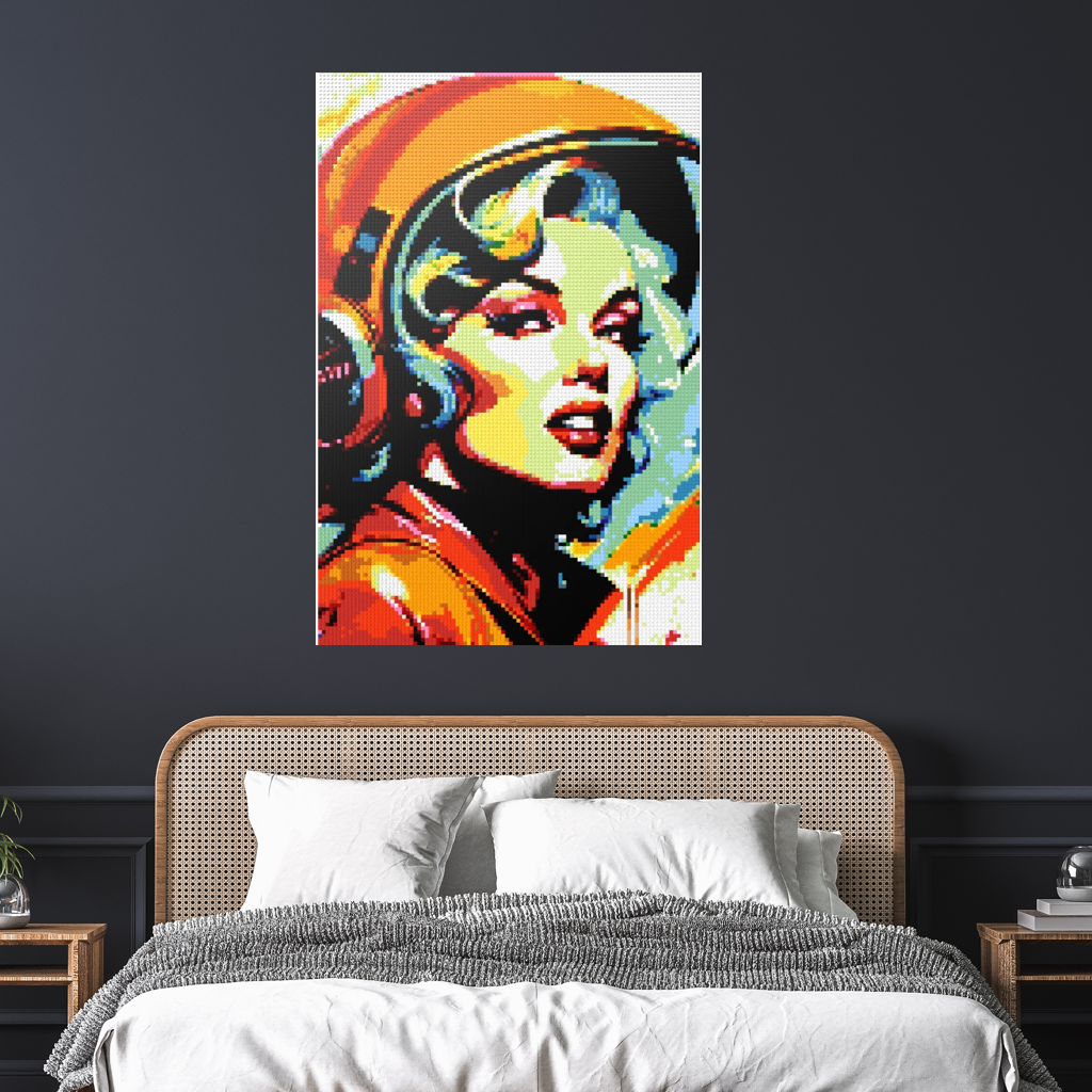 Marilyn with Helmet Mosaic Interpretatio