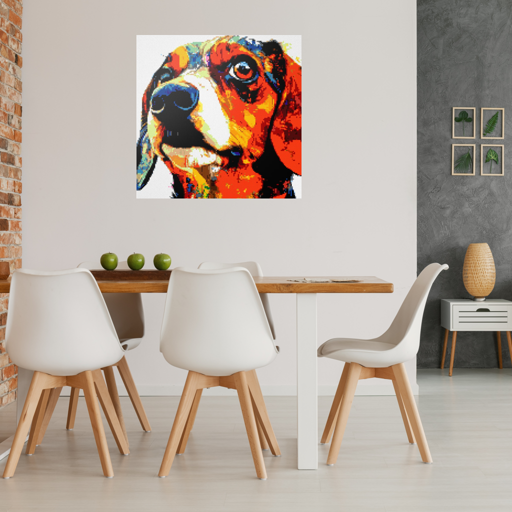 Dog dachshund mosaic