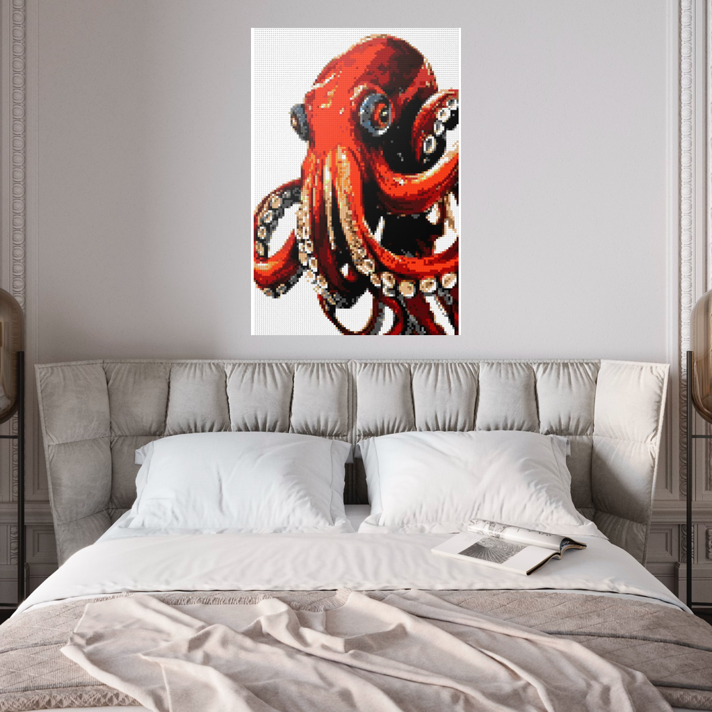 Red Octopus mosaic