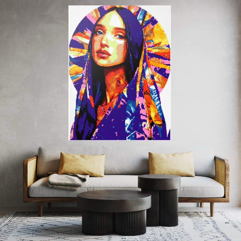 Beautiful woman mosaic