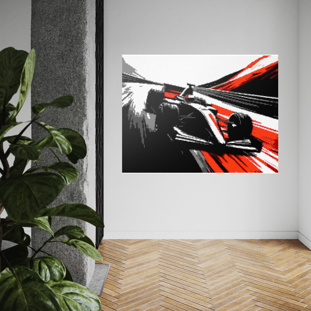 Car racing sport mosaic