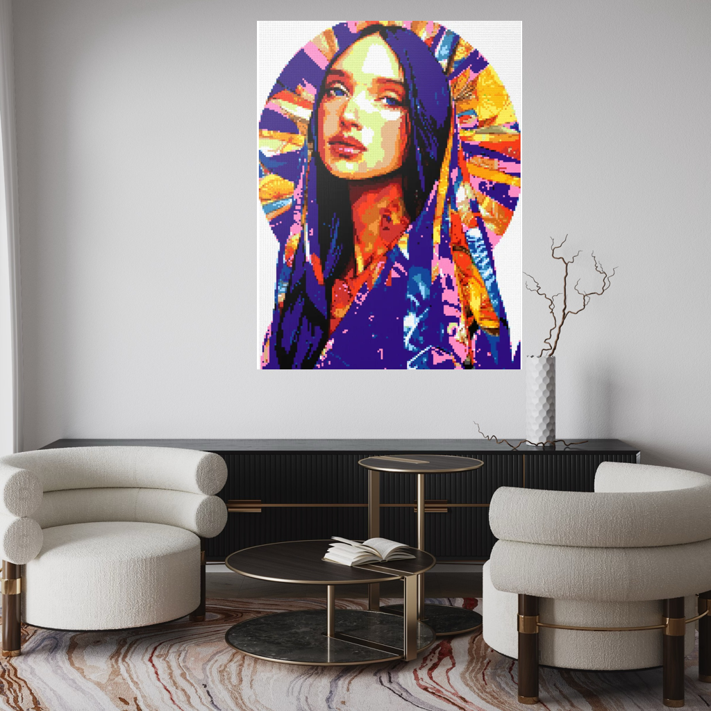 Beautiful woman mosaic