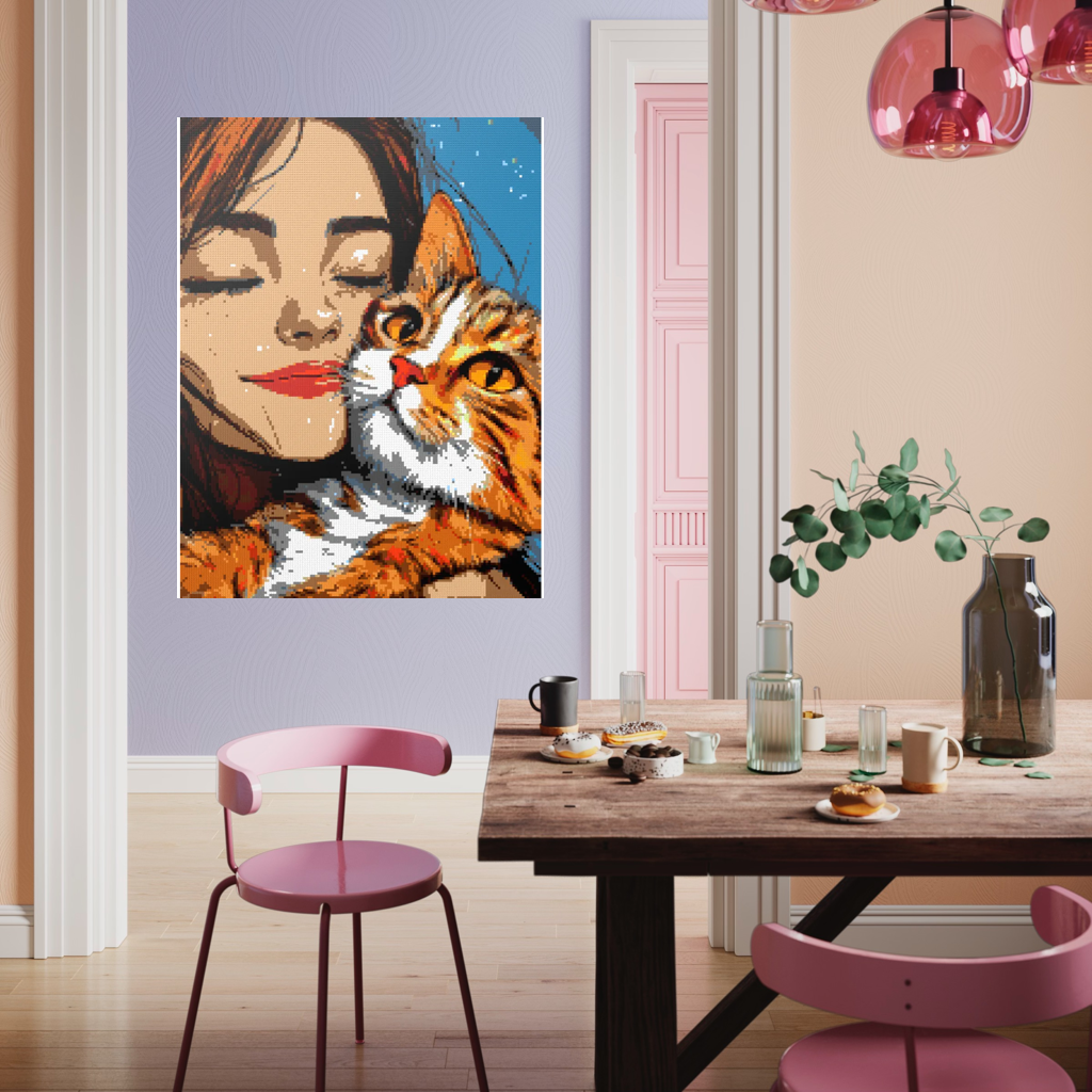 Cat's love mosaic