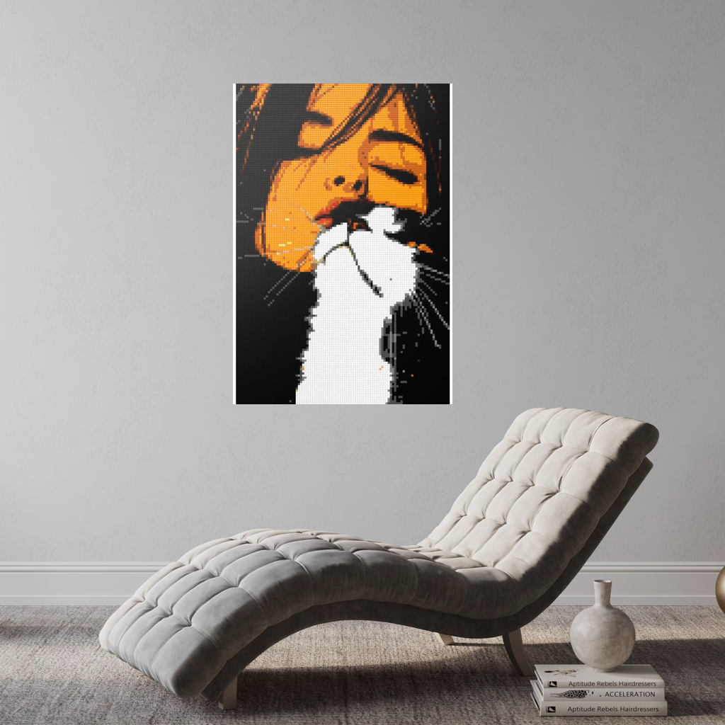 I love you kitty mosaic