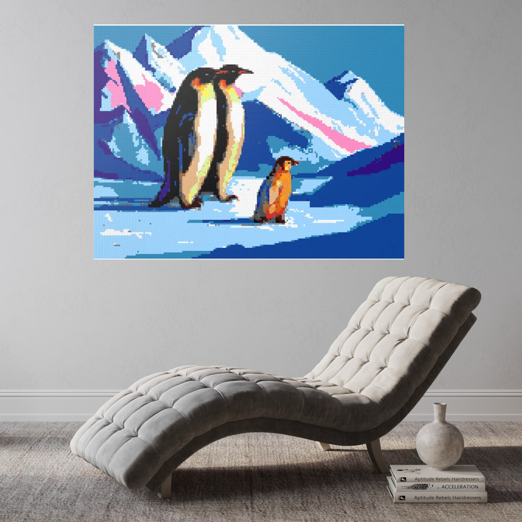 Happy Penguin Family