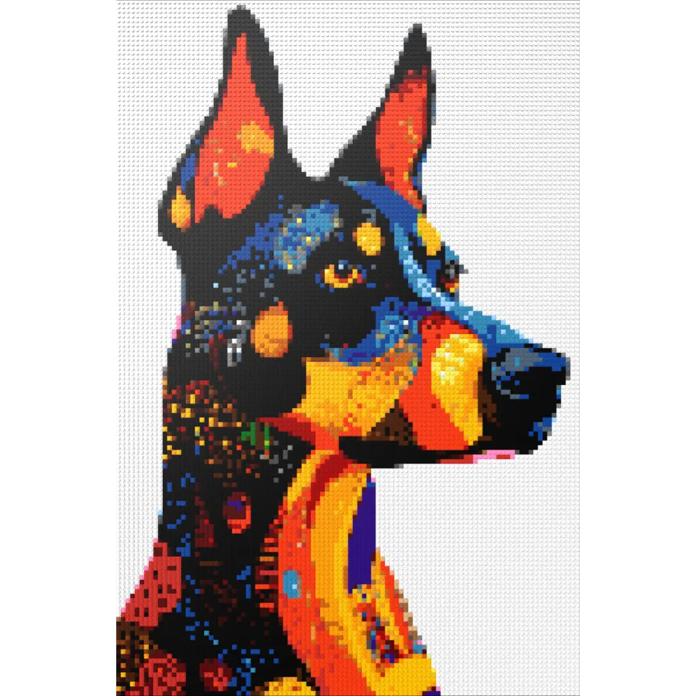 Doberman dog mosaic