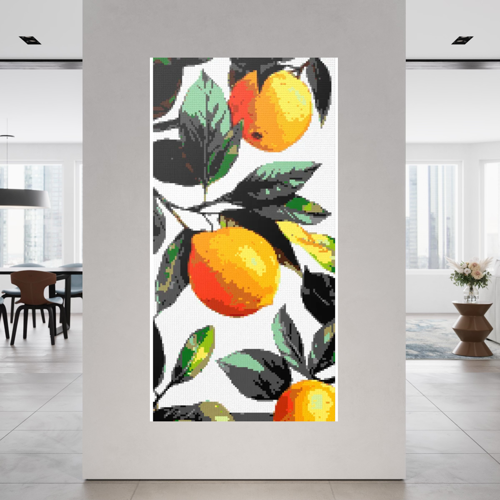 Lemons botanical art mosaic
