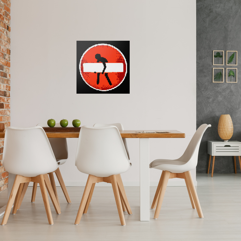No Entry Street Art Sign