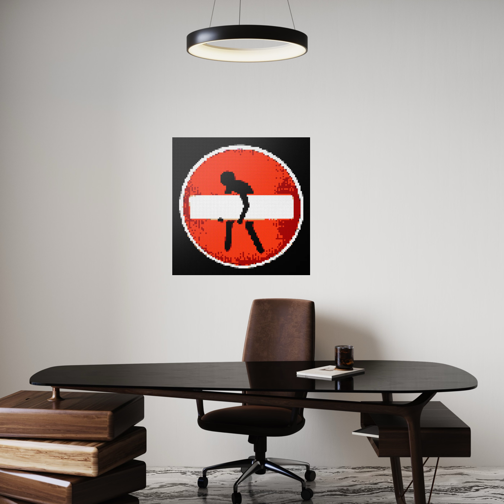 No Entry Street Art Sign