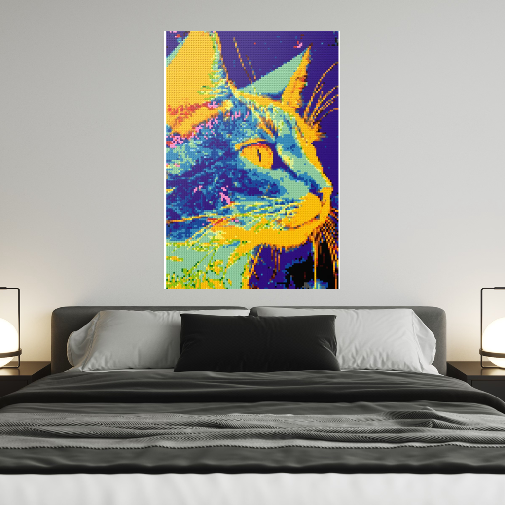 Blue cat mosaic