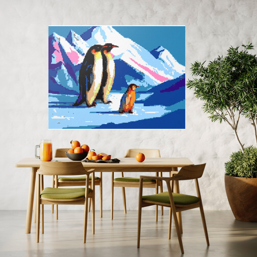 Happy Penguin Family