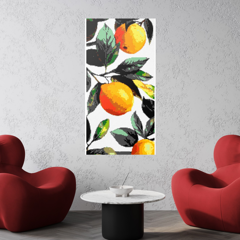 Lemons botanical art mosaic