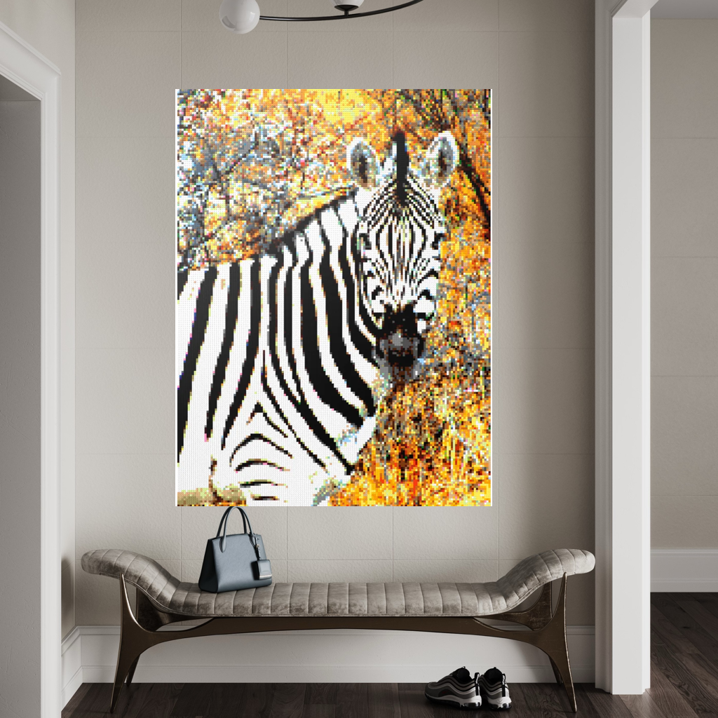 Side Portrait of an African Zebra