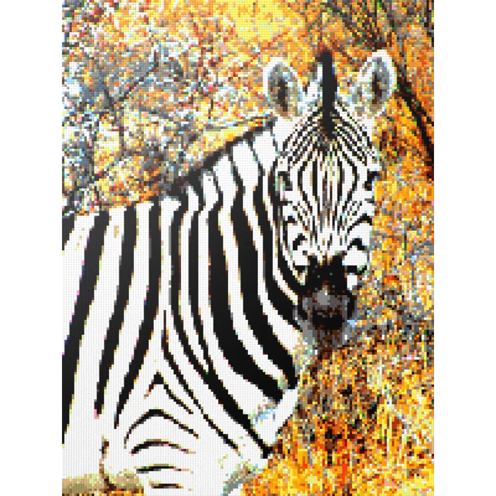 Side Portrait of an African Zebra