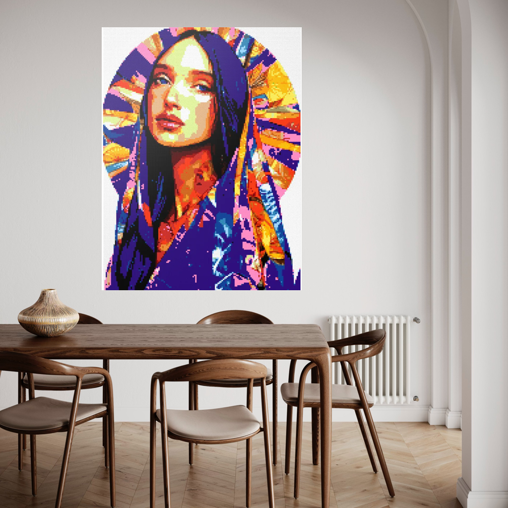 Beautiful woman mosaic