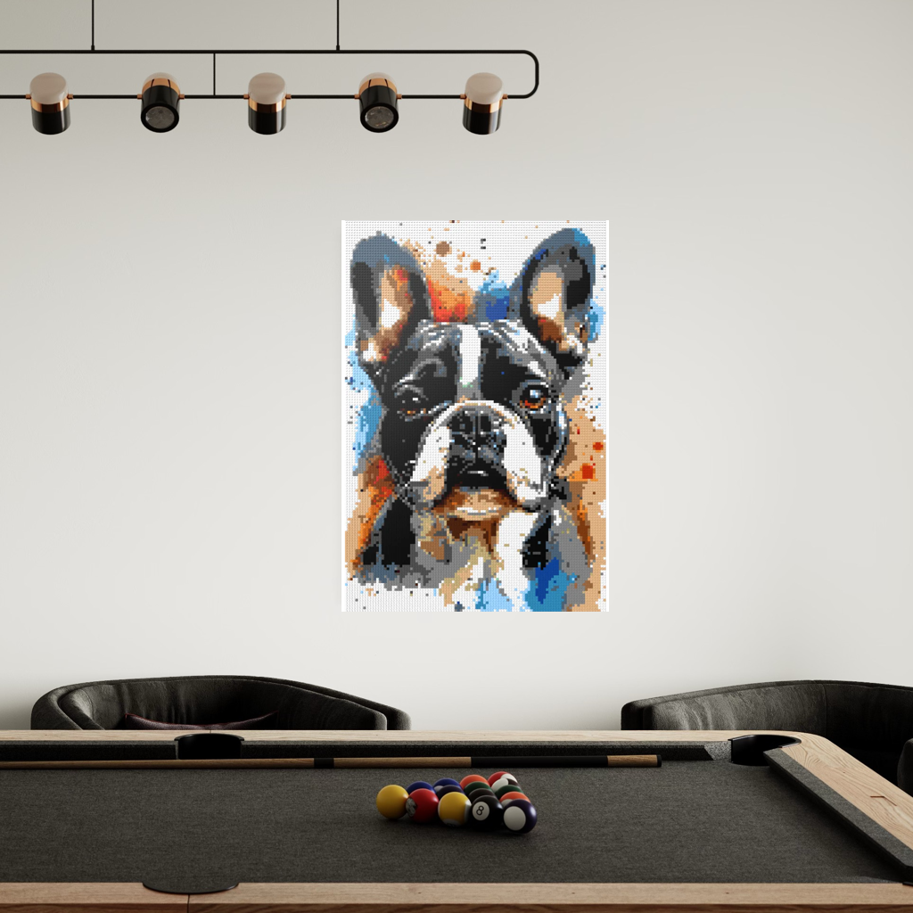French bulldogs mosaic