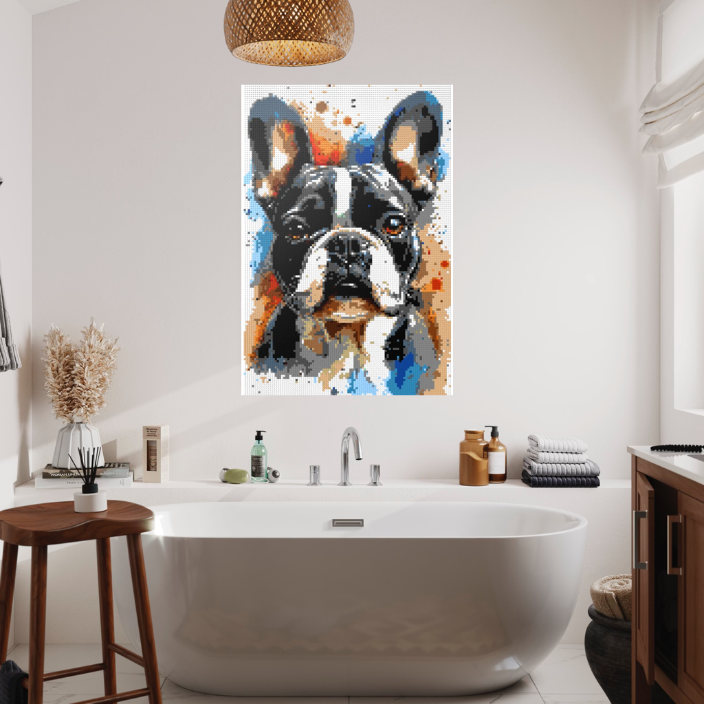 French bulldogs mosaic