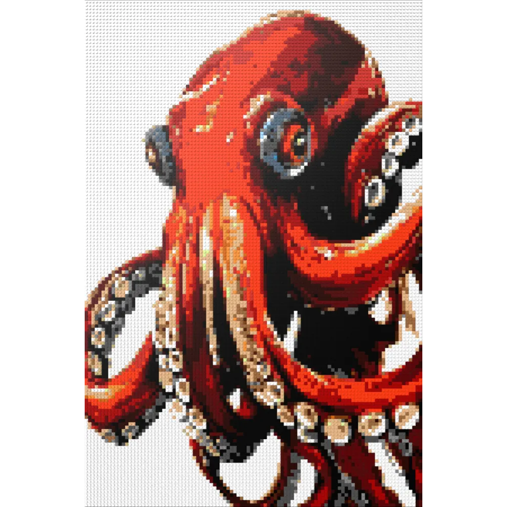 Red Octopus mosaic