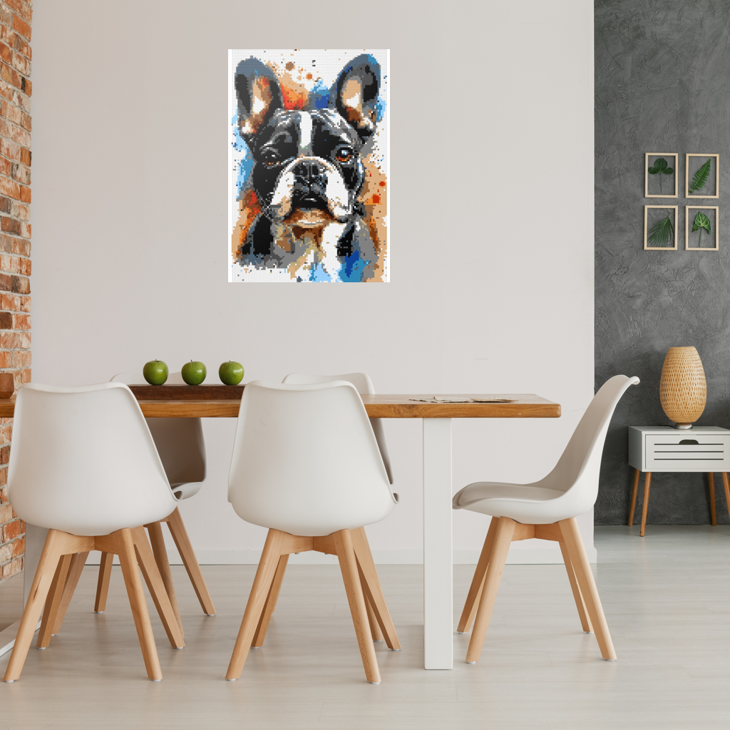 French bulldogs mosaic