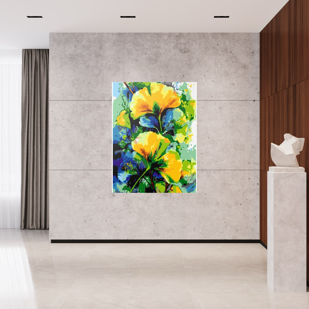 Ginkgo Biloba leaves Mosaic