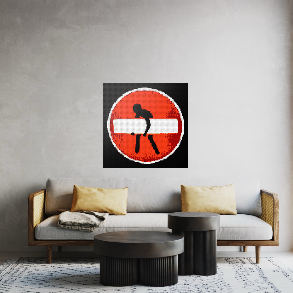 No Entry Street Art Sign