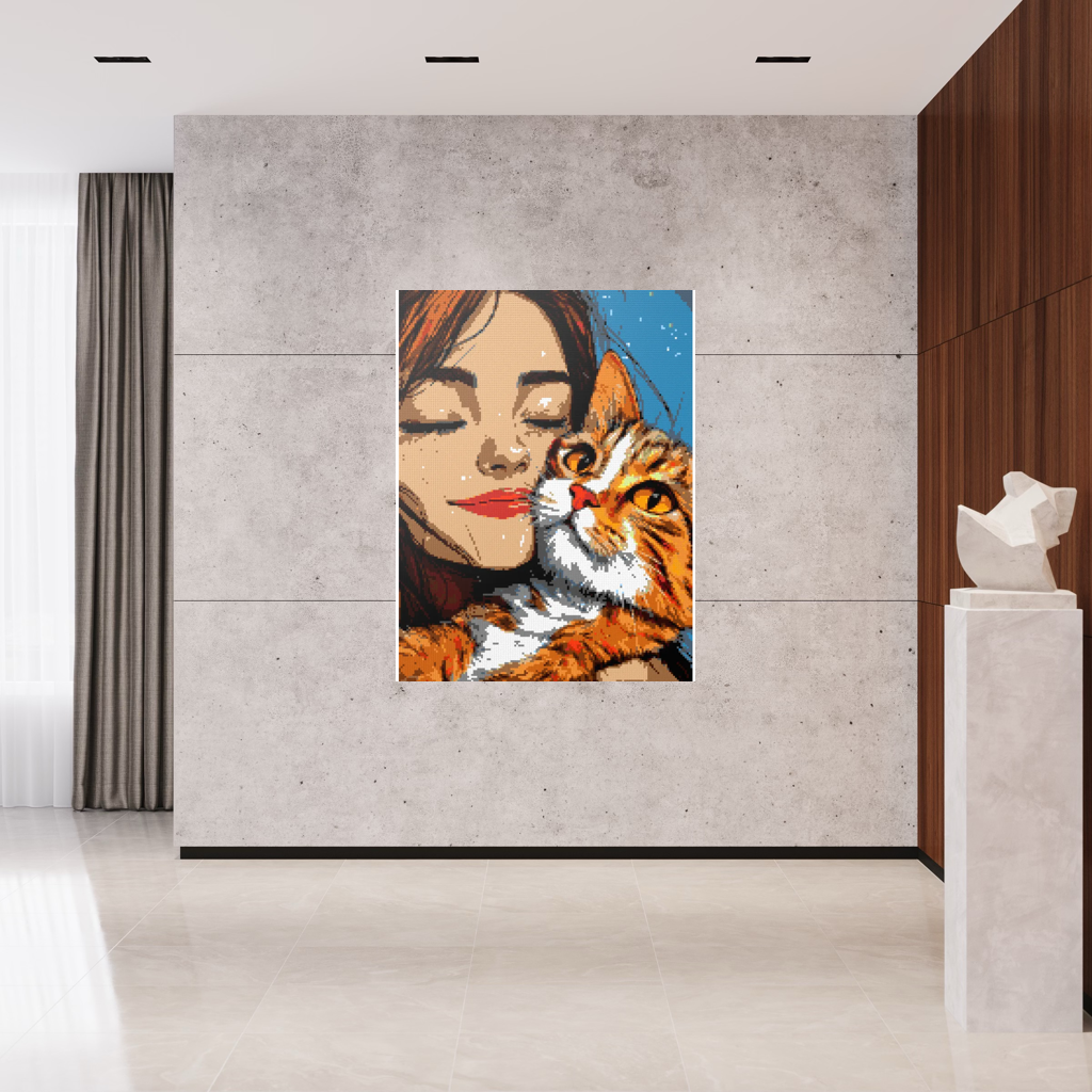 Cat's love mosaic