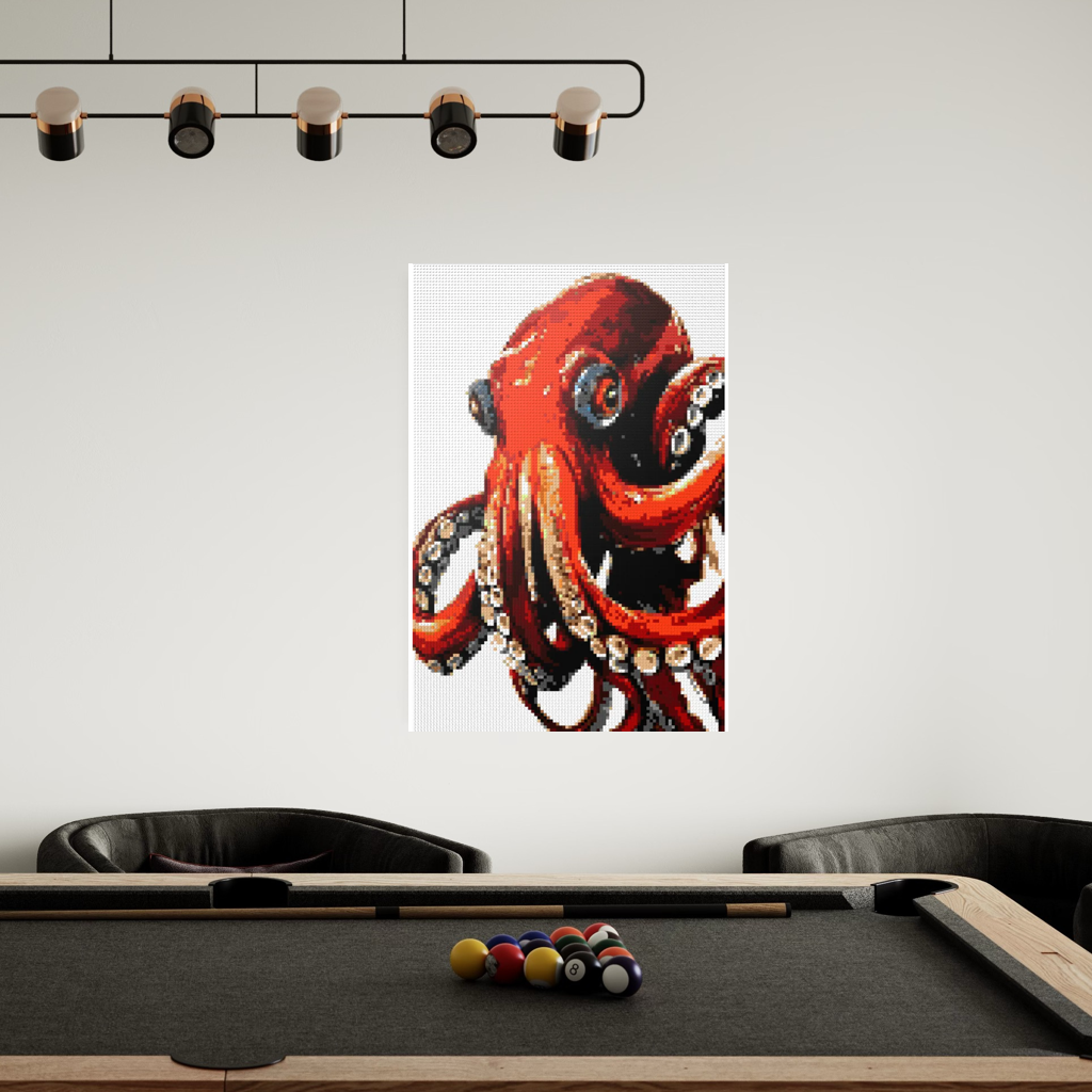Red Octopus mosaic
