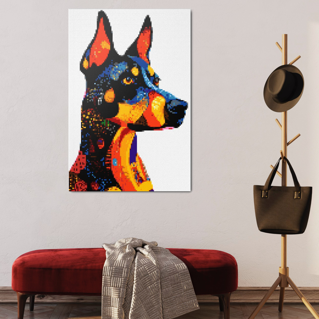 Doberman dog mosaic