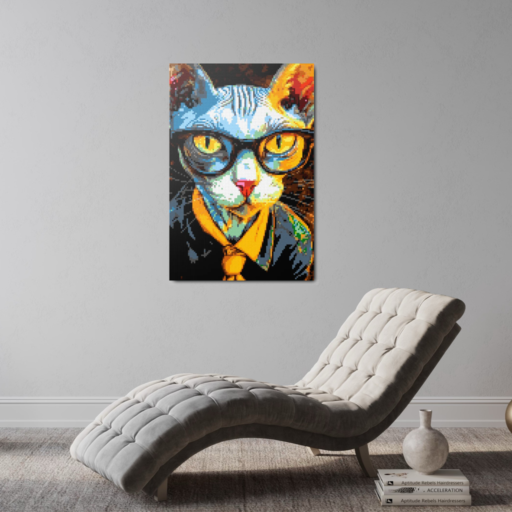 Hipster cat Sphinx mosaic