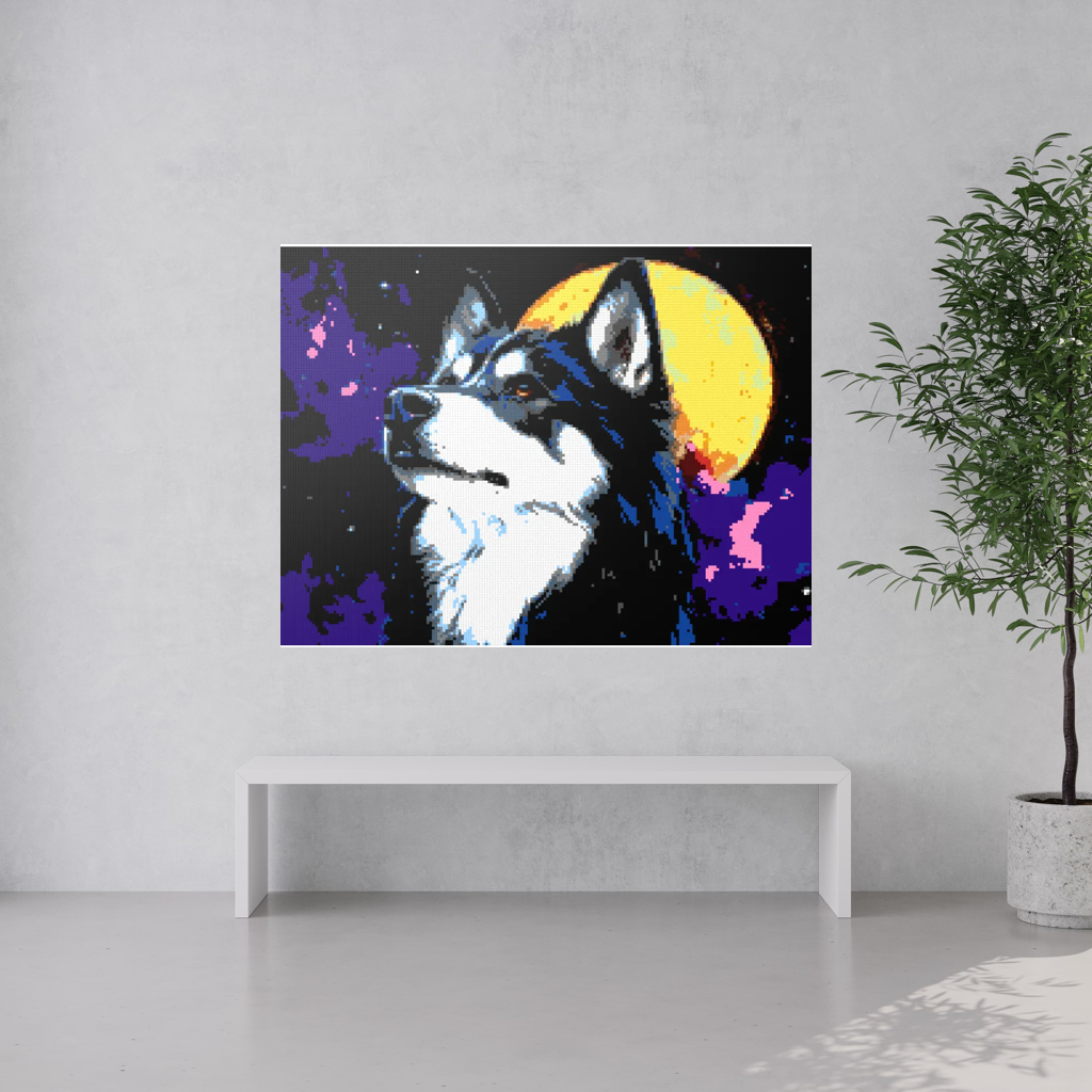 Dog Husky Wolfi mosaic