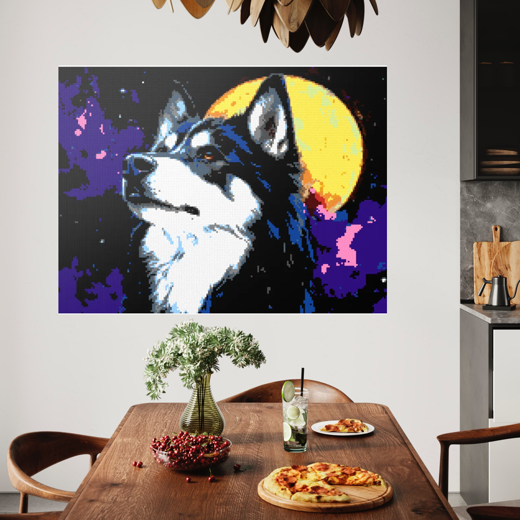Dog Husky Wolfi mosaic